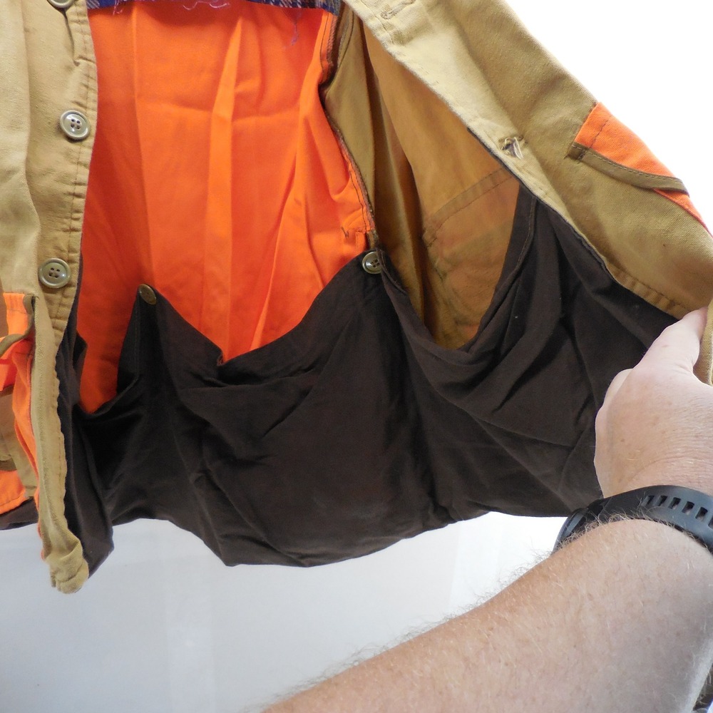 Vintage Black Sheep Hunting Jacket Blaze Orange Canvas Field Coat Mens Large - Picture 4 of 7